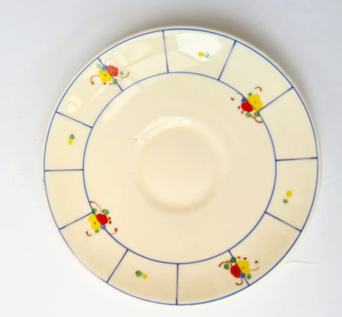 Piękne trzy filiżanki Art Deco Ditmar A-G Teplitz, ręcznie malowane