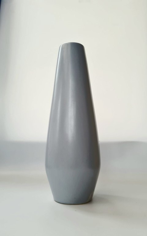Ceramiczny szary wazon, piękny vintage