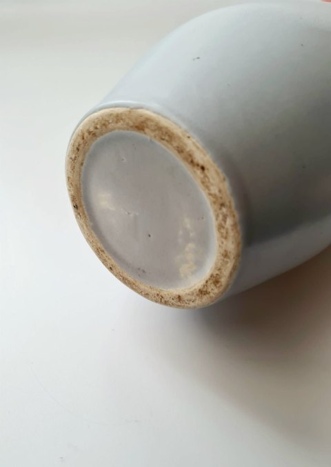 Ceramiczny szary wazon, piękny vintage