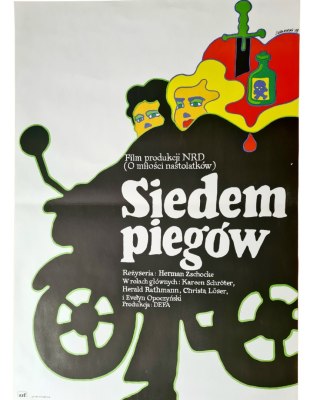 Oryginalny plakat: "Siedem piegów" M. Żbikowski 1978, 83 x 58,5 cm
