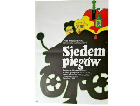 Oryginalny plakat: "Siedem piegów" M. Żbikowski 1978, 83 x 58,5 cm