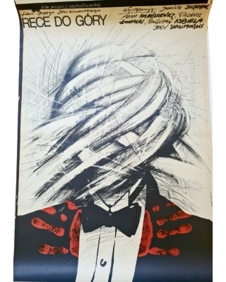 Oryginalny plakat do filmu: "Ręce do góry", 1981; projekt A. Pągowski