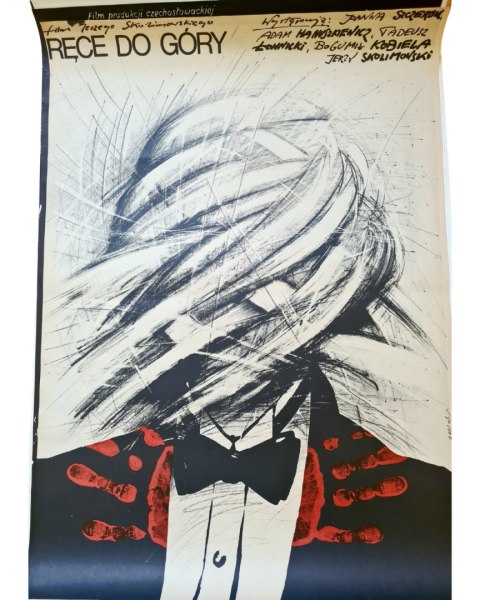Oryginalny plakat do filmu: "Ręce do góry", 1981; projekt A. Pągowski