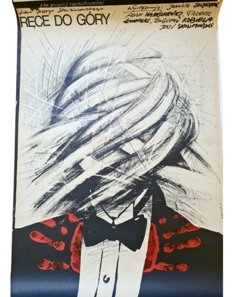 Oryginalny plakat do filmu: "Ręce do góry", 1981; projekt A. Pągowski
