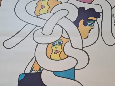 Plakat do filmu: "Zostań ze mną", projekt Maciej Żbikowski 1980
