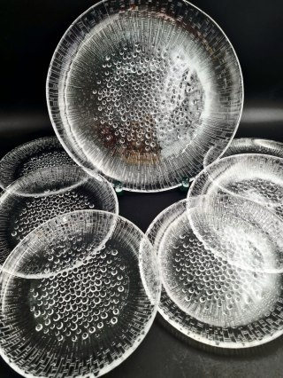 Unikalny zestaw talerzy deserowych 1+6 Ultima Thule Tapio Wirkkala Iittala l. 60