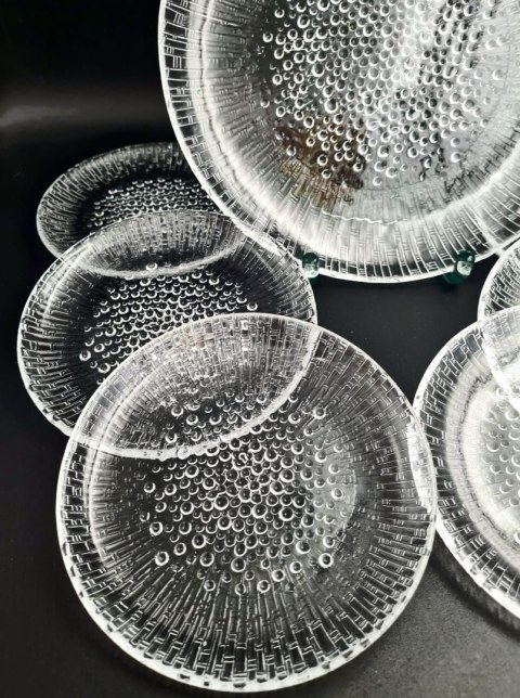 Unikalny zestaw talerzy deserowych 1+6 Ultima Thule Tapio Wirkkala Iittala l. 60