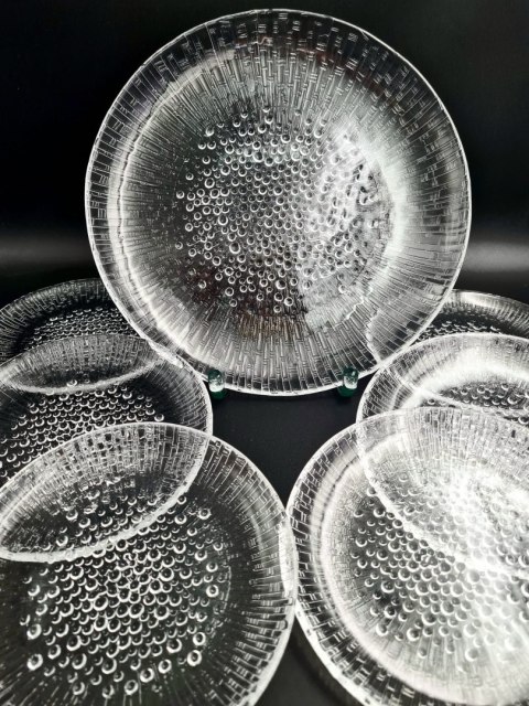 Unikalny zestaw talerzy deserowych 1+6 Ultima Thule Tapio Wirkkala Iittala l. 60