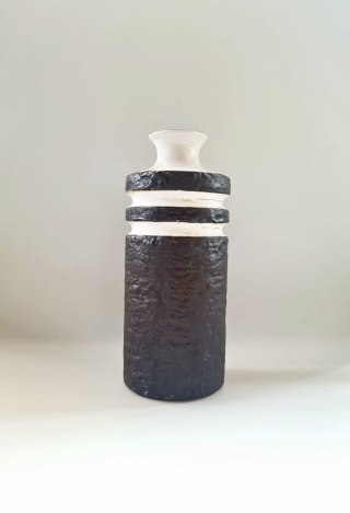 VEB Haldensleben ceramiczny wazon 26,5 cm, fat lava, East Germany 1960s.