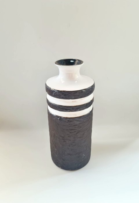 VEB Haldensleben ceramiczny wazon 26,5 cm, fat lava, East Germany 1960s.