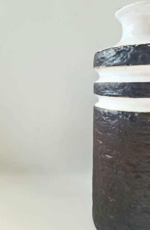 VEB Haldensleben ceramiczny wazon 26,5 cm, fat lava, East Germany 1960s.