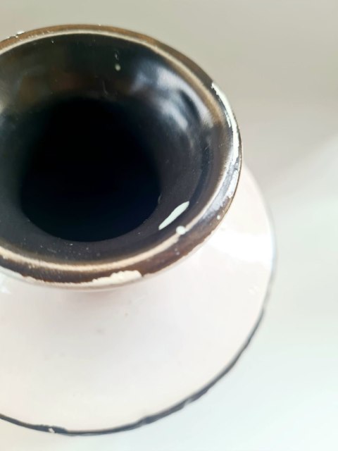 VEB Haldensleben ceramiczny wazon 26,5 cm, fat lava, East Germany 1960s.