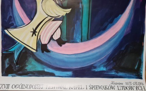 Adam Kiljan plakat z 1984 do XVIII Festiwalu Kapel i Śpiewaków Ludowych w Kazimierzu