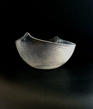 Duża misa szklana Rosenthal Studio Line Michael Boehm lata 60. - kryształ satyna 20cm