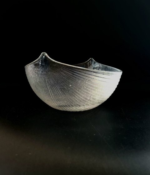 Duża misa szklana Rosenthal Studio Line Michael Boehm lata 60. - kryształ satyna 20cm