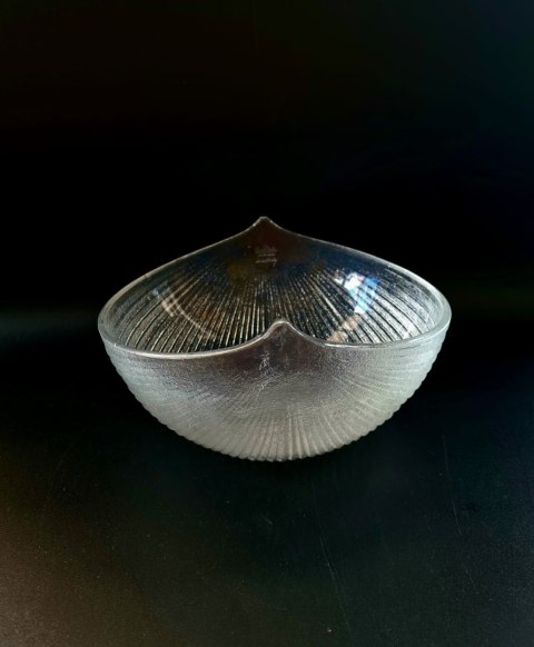 Duża misa szklana Rosenthal Studio Line Michael Boehm lata 60. - kryształ satyna 20cm