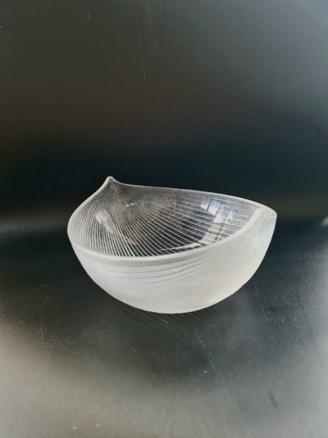 Duża misa szklana Rosenthal Studio Line Michael Boehm lata 60. - kryształ satyna 20cm