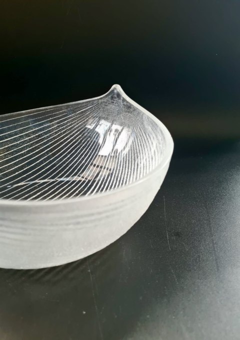 Duża misa szklana Rosenthal Studio Line Michael Boehm lata 60. - kryształ satyna 20cm