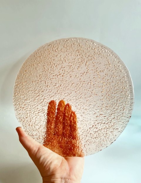 Patera Sahara 24,5 cm w rozalinowym kolorze - E. T.-Drost dla HSG Ząbkowice