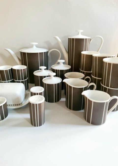 Serwis Arzberg 2075 Heinrich Löffelhardt Athena lata 60. - bawarska porcelana muzealny design