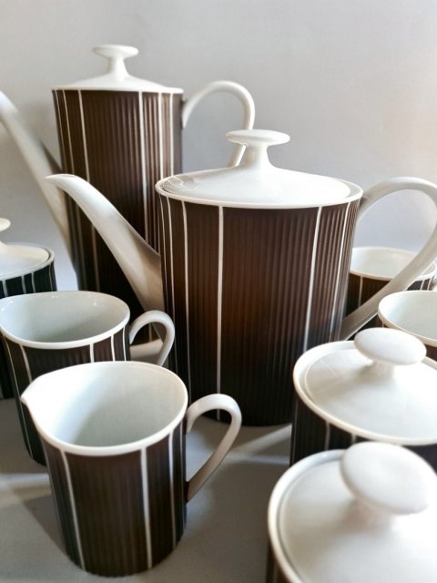 Serwis Arzberg 2075 Heinrich Löffelhardt Athena lata 60. - bawarska porcelana muzealny design