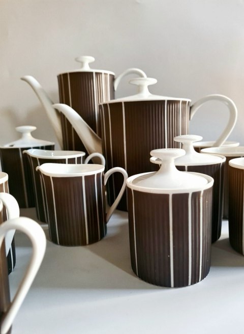 Serwis Arzberg 2075 Heinrich Löffelhardt Athena lata 60. - bawarska porcelana muzealny design