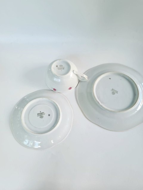 Trio śniadaniowe Włabrzych new look lata 70 polska porcelana, 175 ml