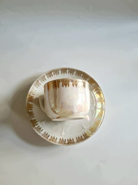 Filiżanka Eduard Haberlander Bavaria 150 ml, art-deco l.20 perłowa