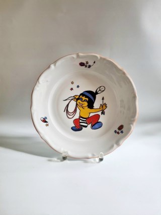 Porcelanowa patera 26 cm motyw dziecięcy / bajkowy jak Wałbrzych