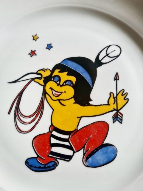 Porcelanowa patera 26 cm motyw dziecięcy / bajkowy jak Wałbrzych