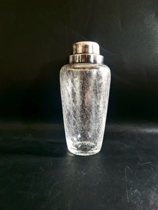 Shaker WMF plater mrożone szkło kryształ naklejki modernizm / artdeco