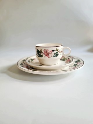 Trio porcelanowe Villeroy & Boch seria Palermo filiżanka powojnik 180 ml