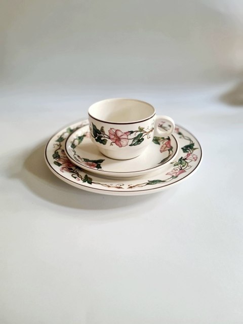 Trio porcelanowe Villeroy & Boch seria Palermo filiżanka powojnik 180 ml