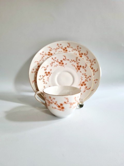 Trio śniadaniowe porcelana Seltmann Weiden piękna dekoracja