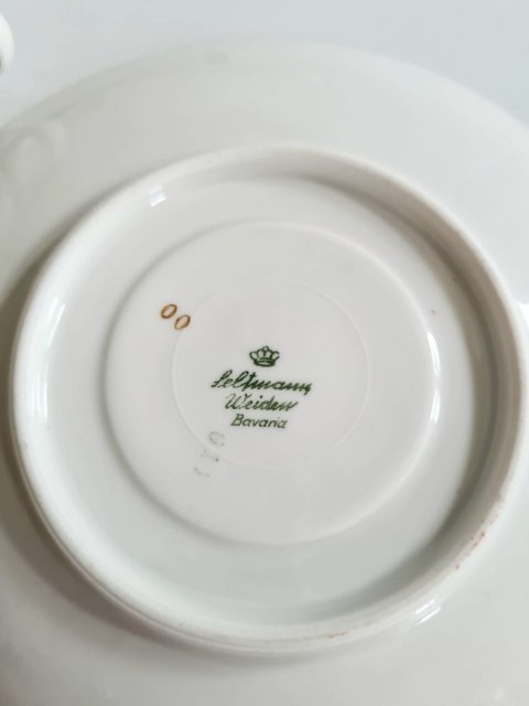 Trio śniadaniowe porcelana Seltmann Weiden piękna dekoracja
