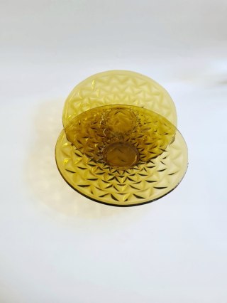 2 miodowe talerzyki Trójkąty Bogdan Kupczyk 17 cm średnicy, HSG Ząbkowice
