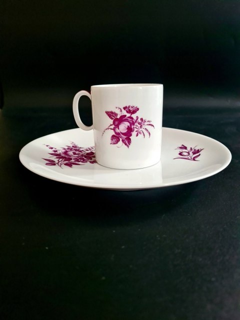 Filiżanka 120 ml Thomas (grupa Rosenthal) ręcznie malowana, talerzyk unikat