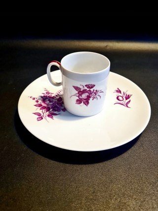 Filiżanka 120 ml Thomas (grupa Rosenthal) ręcznie malowana, talerzyk unikat