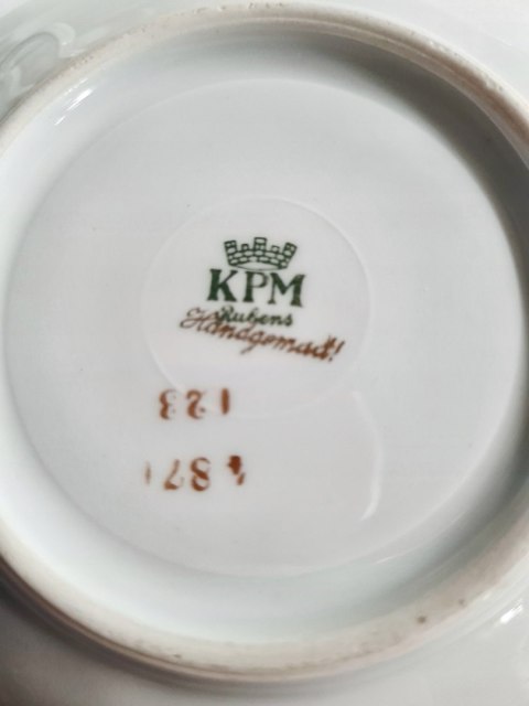 Filiżanka KPM Krister wzór Rubens ręcznie malowana art-deco 200 ml przedwojenna bdb