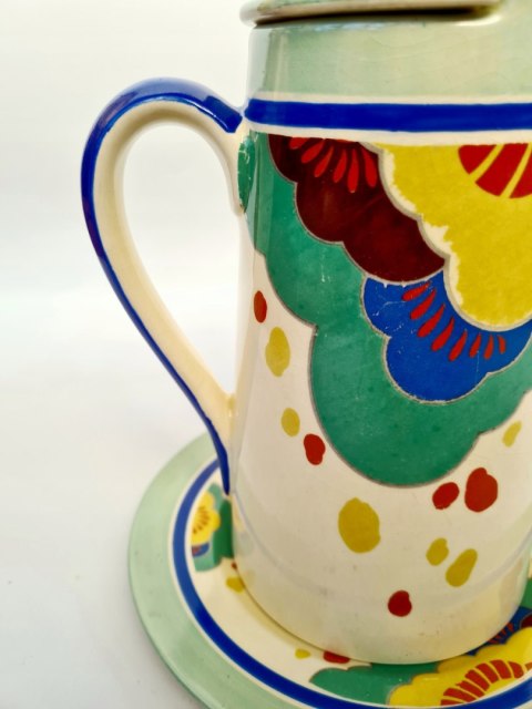 Przedwojenny dzbanek Royal Doulton patent dekoracja Gaylee l. 30. art-deco