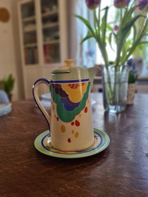 Przedwojenny dzbanek Royal Doulton patent dekoracja Gaylee l. 30. art-deco