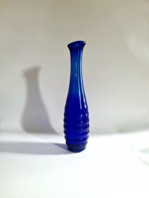VEB Schwepnitz wazon Carola projektant F. Keuchel 29 cm kobaltowy
