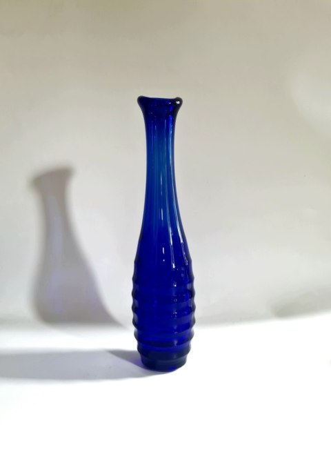 VEB Schwepnitz wazon Carola projektant F. Keuchel 29 cm kobaltowy