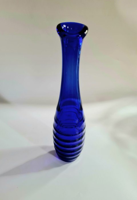 VEB Schwepnitz wazon Carola projektant F. Keuchel 29 cm kobaltowy