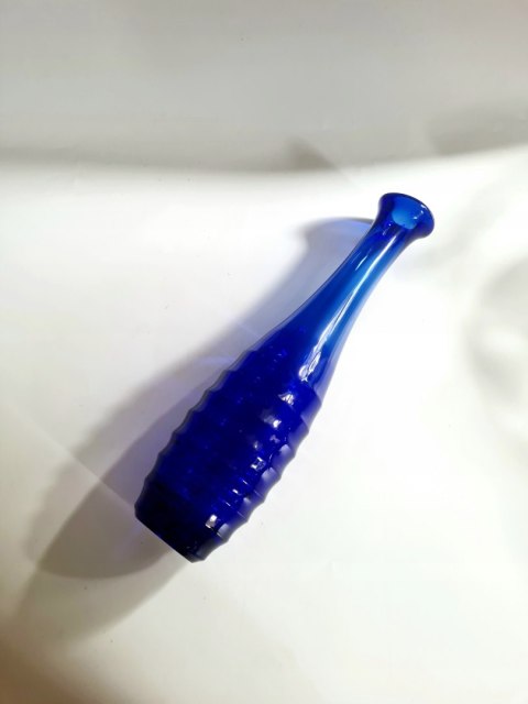 VEB Schwepnitz wazon Carola projektant F. Keuchel 29 cm kobaltowy
