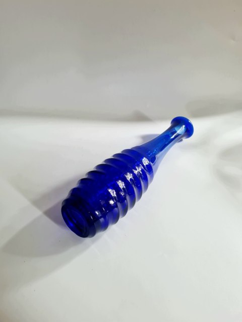 VEB Schwepnitz wazon Carola projektant F. Keuchel 29 cm kobaltowy