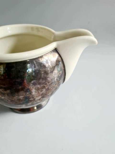 WMF art-deco Bauhaus lata 30. platerowany mlecznik 0,25 l