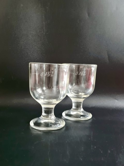 2 kielichy do wina, karczmiaki miarka antyk 150 ml, Anglia, unikalne