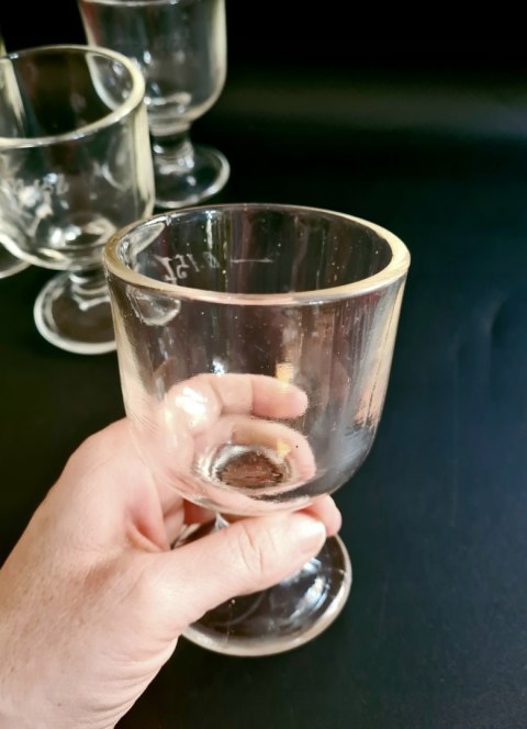 2 kielichy do wina, karczmiaki miarka antyk 150 ml, Anglia, unikalne