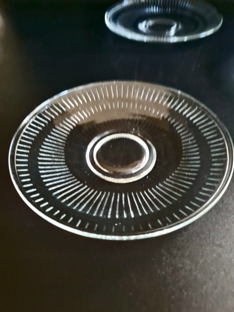 5 sztuk - talerzyki deserowe 16 cm, vintage PRL, op-art, HSG Hortensja